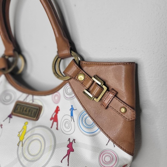 Junior Drake Love JD White Leather Novelty Print Shoulder Bag - Picture 2 of 15